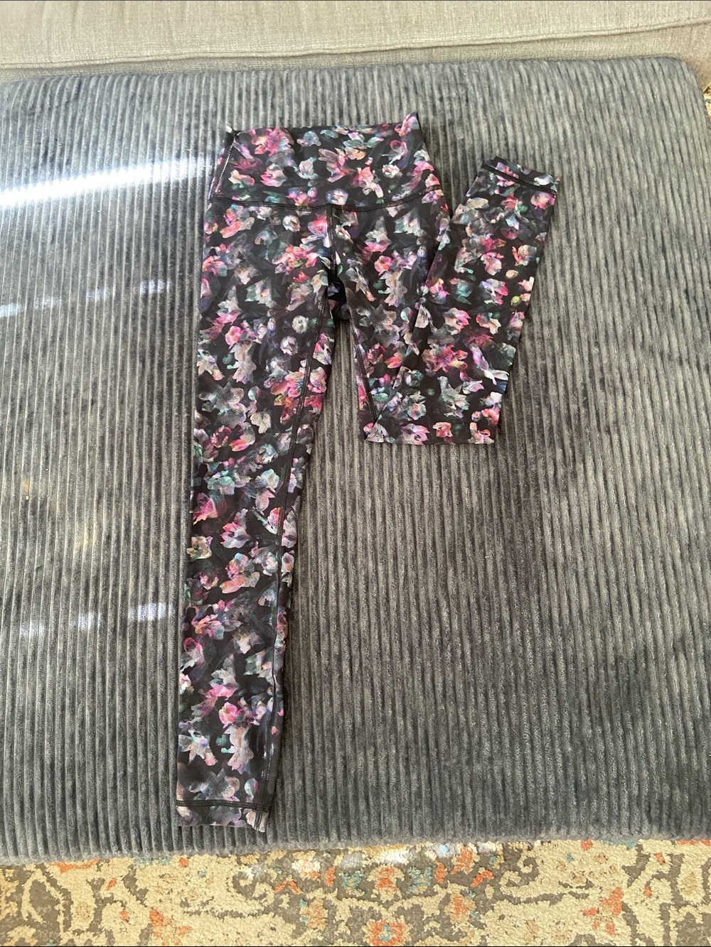 lululemon athletica Black Floral Leggings